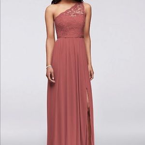 David’s Bridal - One Shoulder Lace - Sedona